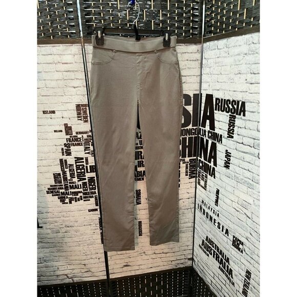 MarlaWynne 6 Sage Back Pockets Slim Leg Pull-On Pants - Picture 1 of 7